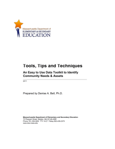 Tools, Tips and Techniques An Easy to Use Data Toolkit to Identify