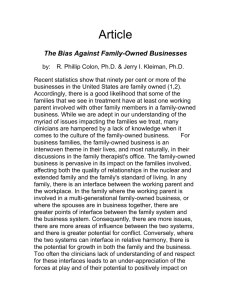 The Bias Against Family-Owned Businesses