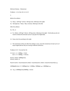 Review Problems - Momentum, Work, Energy