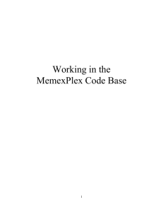 MemexPlex CodeBase Familiarization Document