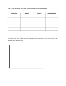 A game of selection worksheet