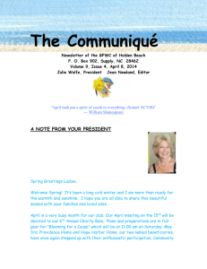 April 2014 - GFWC of Holden Beach