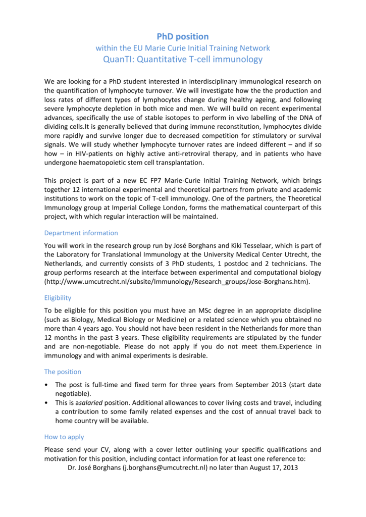 translation phd position