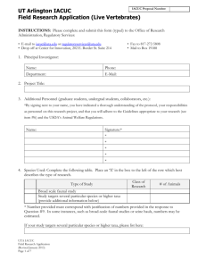IACUC Field Research Application Form