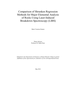 Comparison of Shrunken Regression Methods for Major Elemental