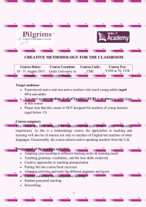 Creative Methodology for the Classroom