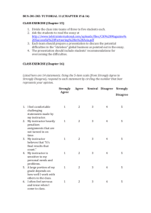 BUS-201-202: TUTORIAL 11 (CHAPTER 15 & 16) CLASS