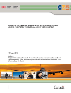 Appendix 5 – Flight Crew Fatigue Management Working Group