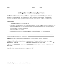 Writing a Lab for a Chemistry Experiment