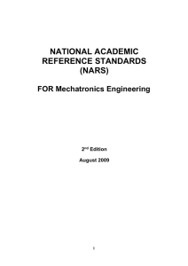 NARS Characterization of Mechatronics Engineering