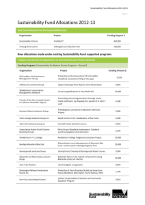 Document | DOC | 201KB Sustainability Fund Allocations 2012-13