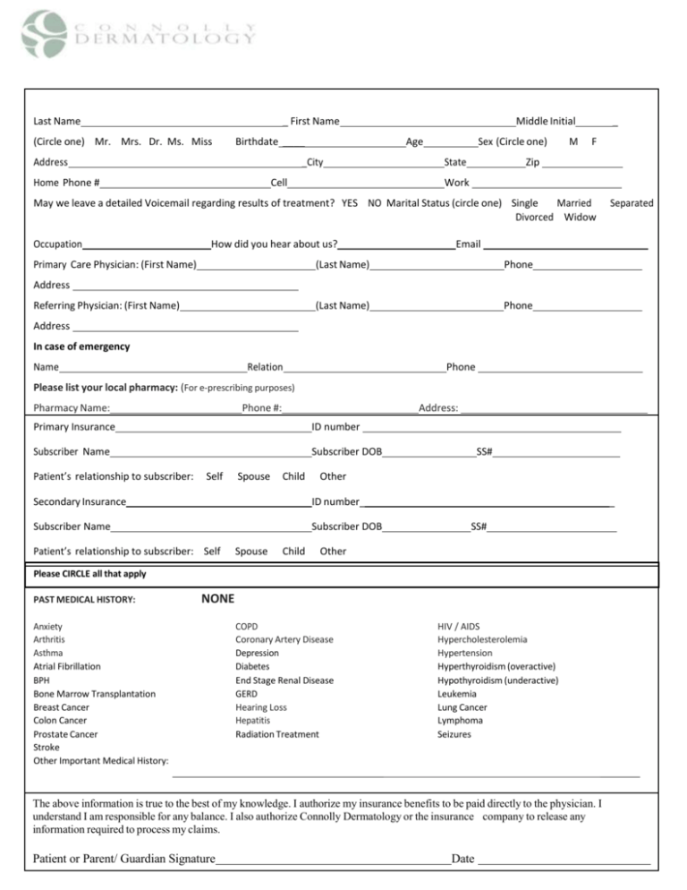 Patient or Parent/ Guardian Signature Date