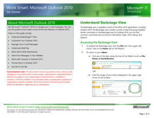 Microsoft Outlook 2010 Get Started