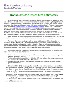 Nonparametric Effect Size Estimates