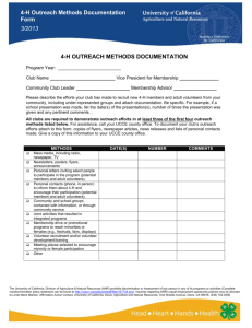 4-h outreach methods documentation--sample