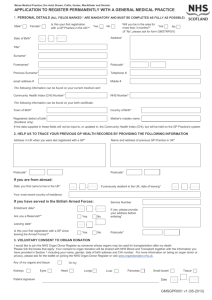 GP Registration Form - Merse Medical Practice