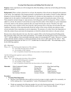 Freezing and Boiling Point Lab