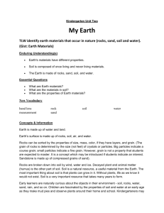 Kindergarten Unit Two - My Earth