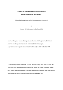 *The Measurement of the Inequality of Incomes* by