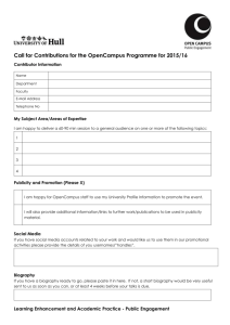 Call for Contributions Form