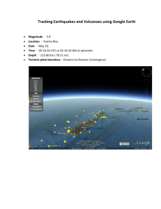 Tracking Earthquakes and Volcanoes using Google Earth