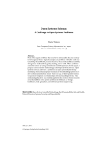 Open Systems Science