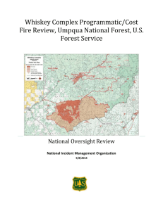 Whiskey Complex Programmatic/Cost Fire Review, Umpqua