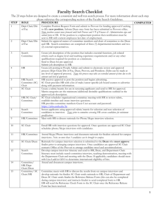 Printable Faculty Search Checklist
