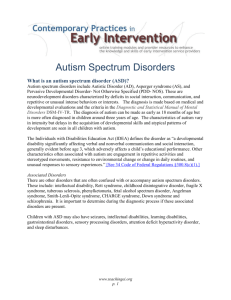 What are causes of autism? - Contemporary Practices in Early