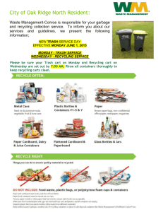 Waste Management Schedule and Pickup