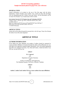 Paper Template - IAEME Journals