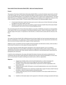 Clinical Information Model (CIM) Activity Scoping