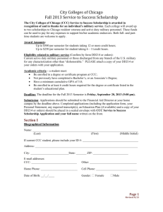 City Colleges of Chicago General Scholarship Application