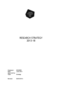 Research Strategy - Leeds College of Art