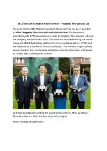 2015 Malcolm Campbell Award winners