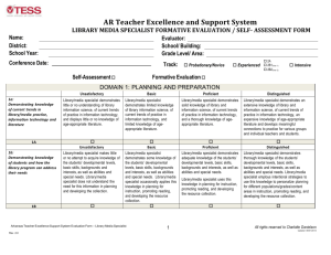 AR TESS Formative/Self Assessment