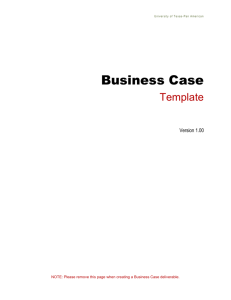 Business Case Template