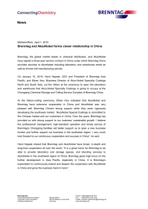 Brenntag and AkzoNobel forms closer relationship in China (DOCX
