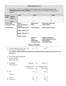 PR Bleeding checklist and referral Form