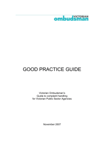 Complaint handling good practice guide