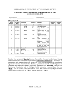 MIHIN UCA Exchange Integrated Care Bridge Record v11 06-16-15