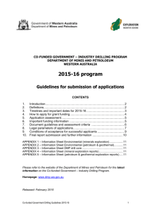 WA Co-Funding Drilling Guidelines proforma round 9 2014-15