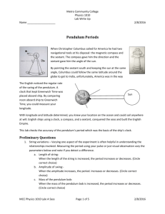 Pendulum Periods