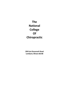 Doctor of Chiropractic Degree Curriculum