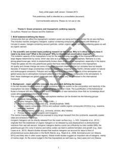Theme 5: Ocean emissions and tropospheric oxidizing capacity