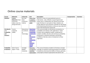 Online course materials