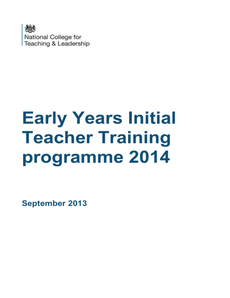 early-years-initial-teacher-training