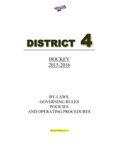 2015 - 2016 District 4 Rules