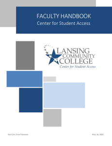 Faculty Handbook - Lansing Community College