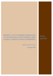 2015 Economic Modelling of Australian Action Under a New Global